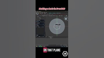 Make a hole in FreeCAD: sketch ➡️ hole tool ➡️ depth ➡️ done! #FreeCAD #CADTips #PeterBuilds