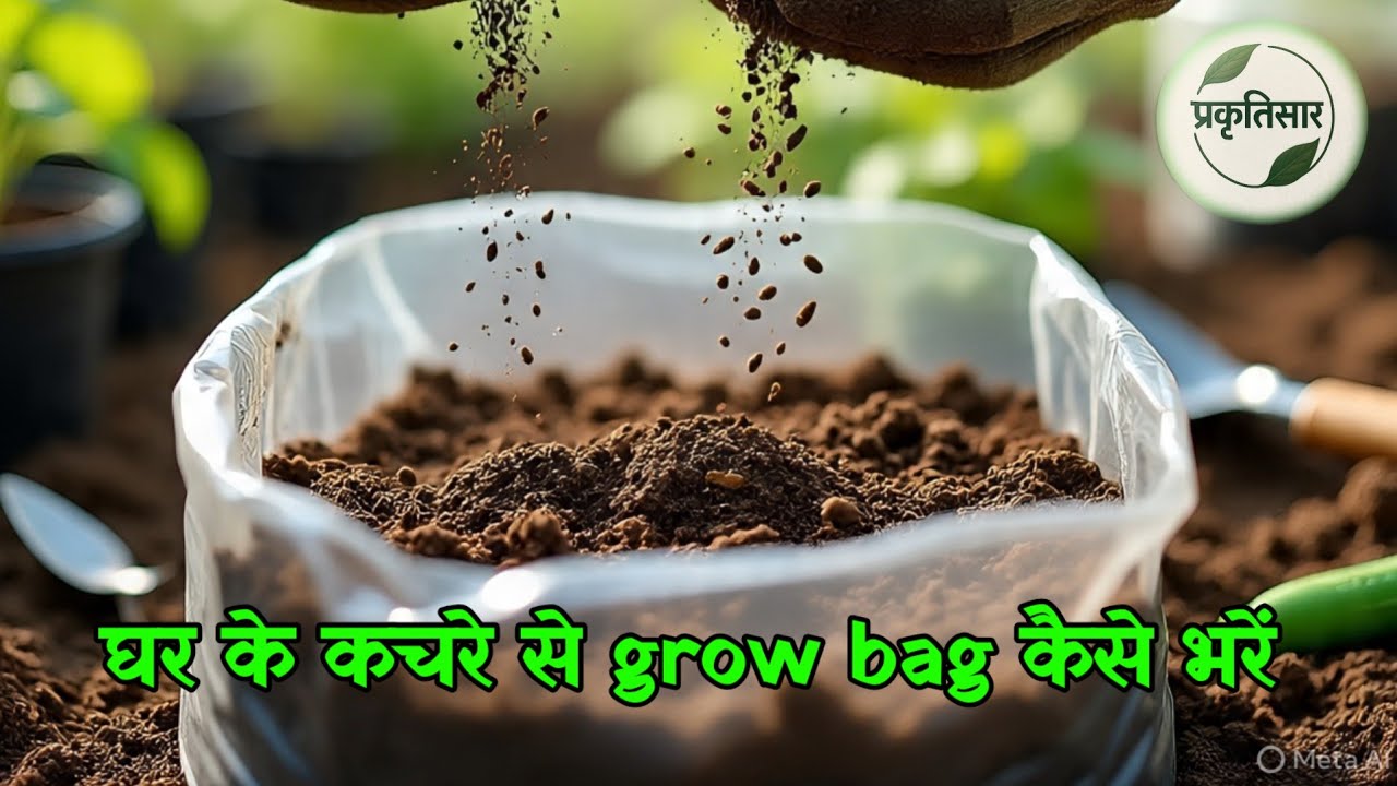 👍🏻घर के कचरे से ग्रो बैग कैसे भरें |आसान और सस्ता तरीका How to Grow Tomato Plant Using Kitchen Waste
