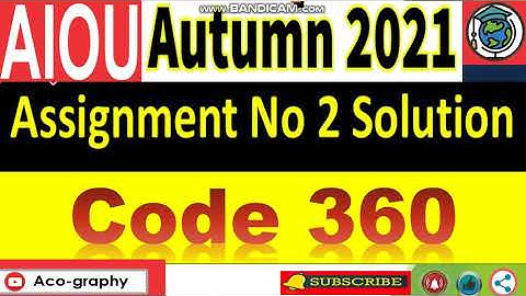 ⏩ AIOU Code 360 Solved Assignment No.2 Autumn 2021 || IT APPLICATIONS || Level: FA/ I.Com