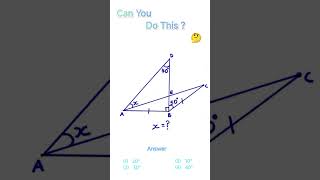 "Can You Solve This Geometry Puzzle? 🔥 | Angle Finding Trick | Math Challenge"