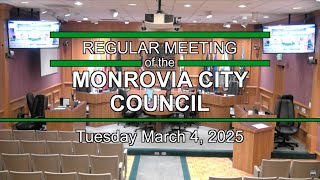 Monrovia City Council | March 4, 2025 | Regular Meeting