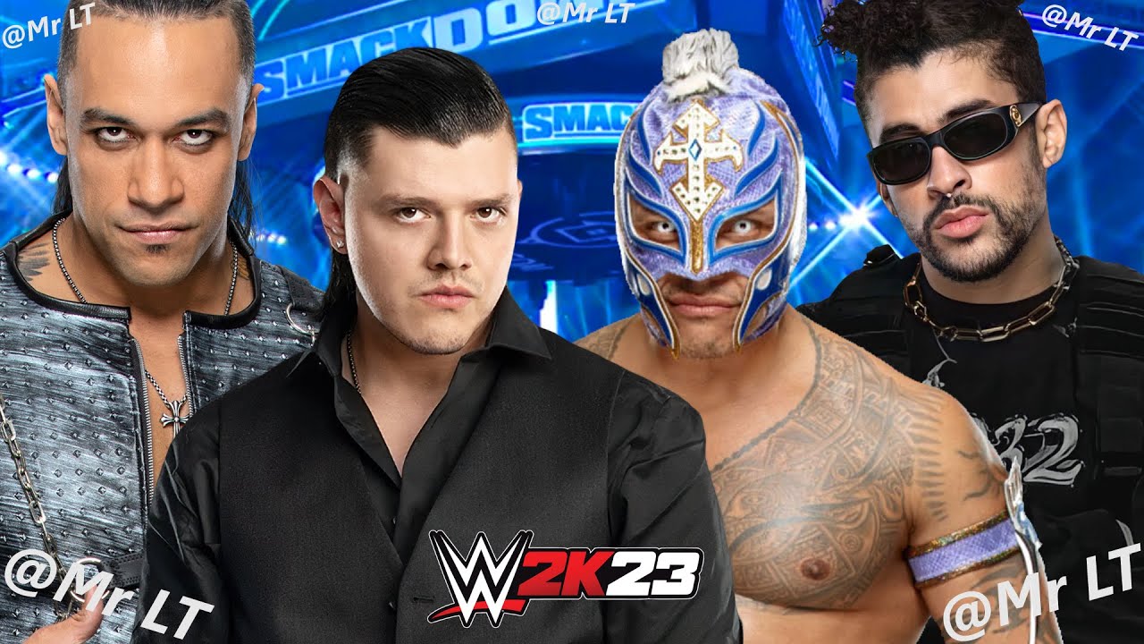 BAD BUNNY & REY MYSTERIO vs DOMINIK MYSTERIO & DAMIAN PRIEST | WWE 2K23 ...