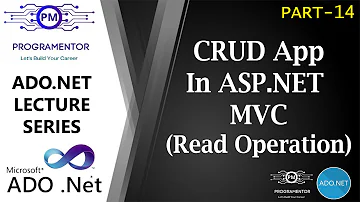 14 | CRUD App In ASP.NET MVC Using ADO.NET | Without Entity Framework | Read Data  (Hindi/Urdu)