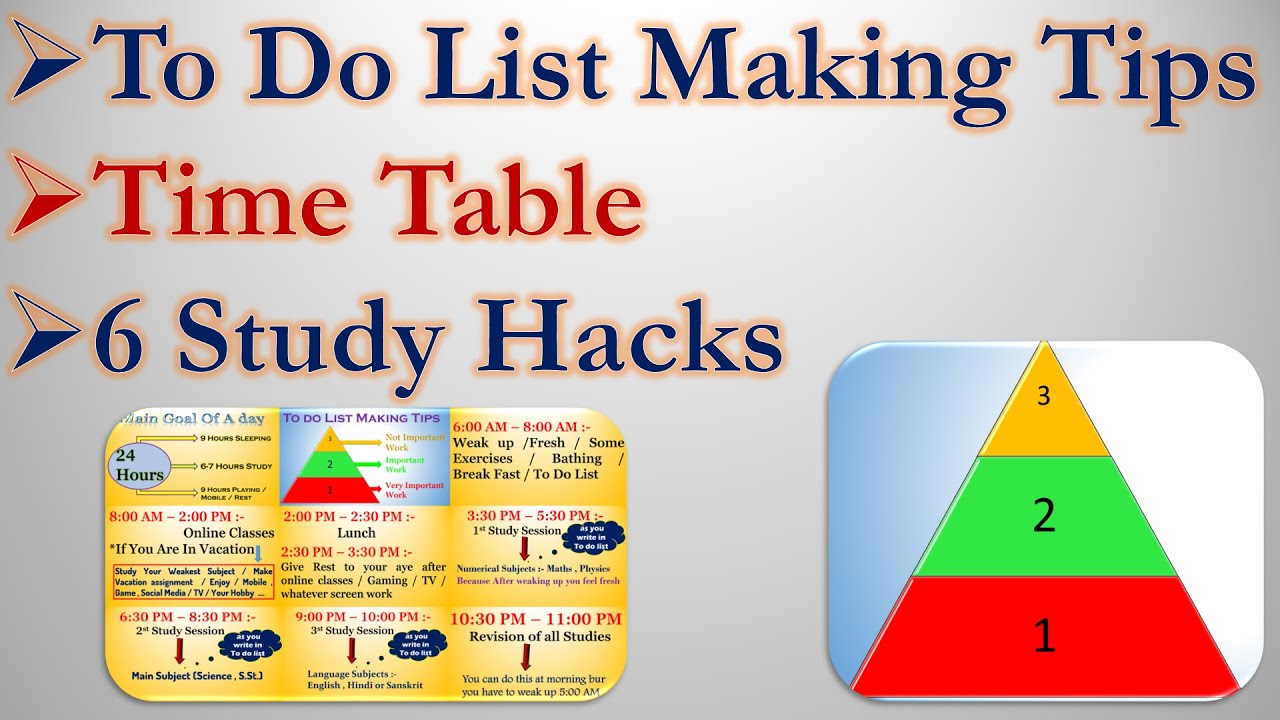 Time Table For Students To Do List Making Tips For Manage Time 6 Time Table For Students To Do List Making Tips For Manage Time 6