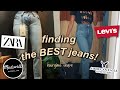 Finding the Best Jeans | Trying Your Favorite Jean Brands| Levi's Madewell American Eagle Zara