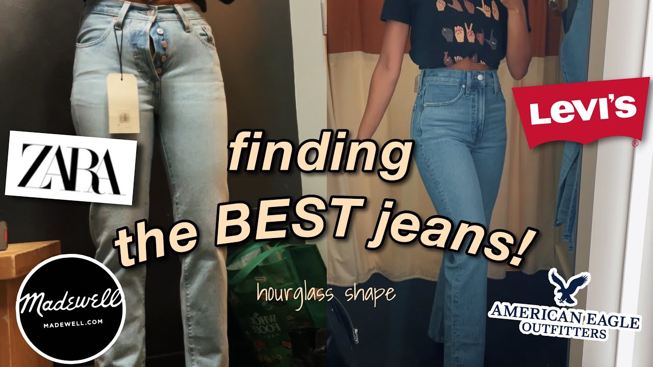 Finding the Best Jeans | Trying Your Favorite Jean Brands| Levi's Madewell American  Eagle Zara - YouTube