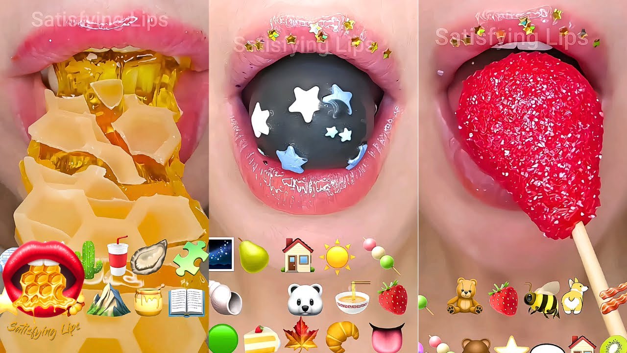 30 Minutes EMOJI FOOD CHALLENGE Satisfying ASMR