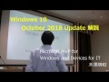 Windows 10 October 2018 Update解説 (.NETラボ勉強会 2018年11月)
