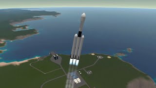 Fully auto falcon heavy moon landing new version Simplerockets 2