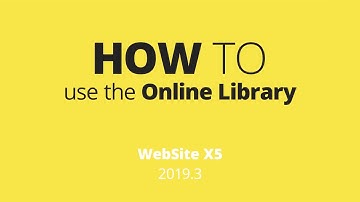 How to use the the Online Library In WebSite X5