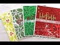 Honey Bee Cards Using Glitter Paste on Foil | AmyR 2018 Christmas Card Series #7