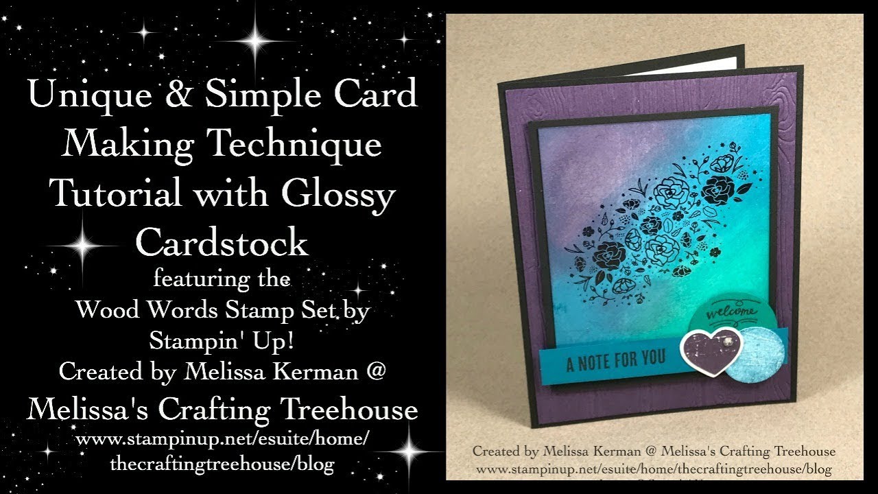 Simple & Unique Card Making Technique Tutorial with Glossy