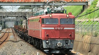 JR東日本 EF81-81牽引 工6382レ 新津工臨返空 チキ12B JR武蔵野線 東川口駅 通過