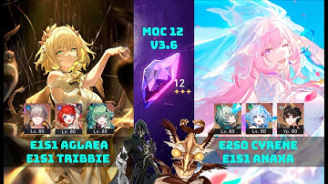 E1S1 Aglaea x E1S1 Tribbie & E1S1 Anaxa x E2S0 Cyrene | Memory of Chaos 12 | v3.6 HSR