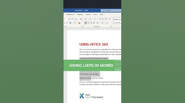 Using Lists in Word  #microsoftoffice #tutorial