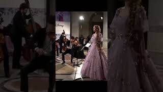 عرض ازياء مستوحي من فساتين أميرات ديزني 💜 #fashion #desney