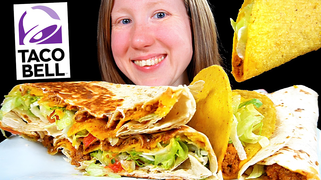 ASMR TACO BELL CRUNCHWRAP SUPREME MUKBANG EATING SOUNDS