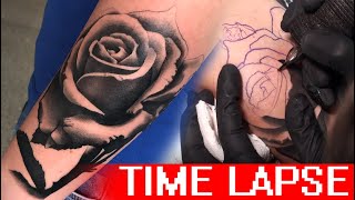 Religious sleeve starting - Tattoo time lapse