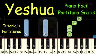 YESHUA Piano Tutorial Facil Partitura Acordes Pista