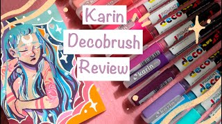 KARIN DecoBrush Pigment Brush Markers⭐️Review and Demo Art