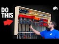 This solutions both clever and surprising clamp storage rack