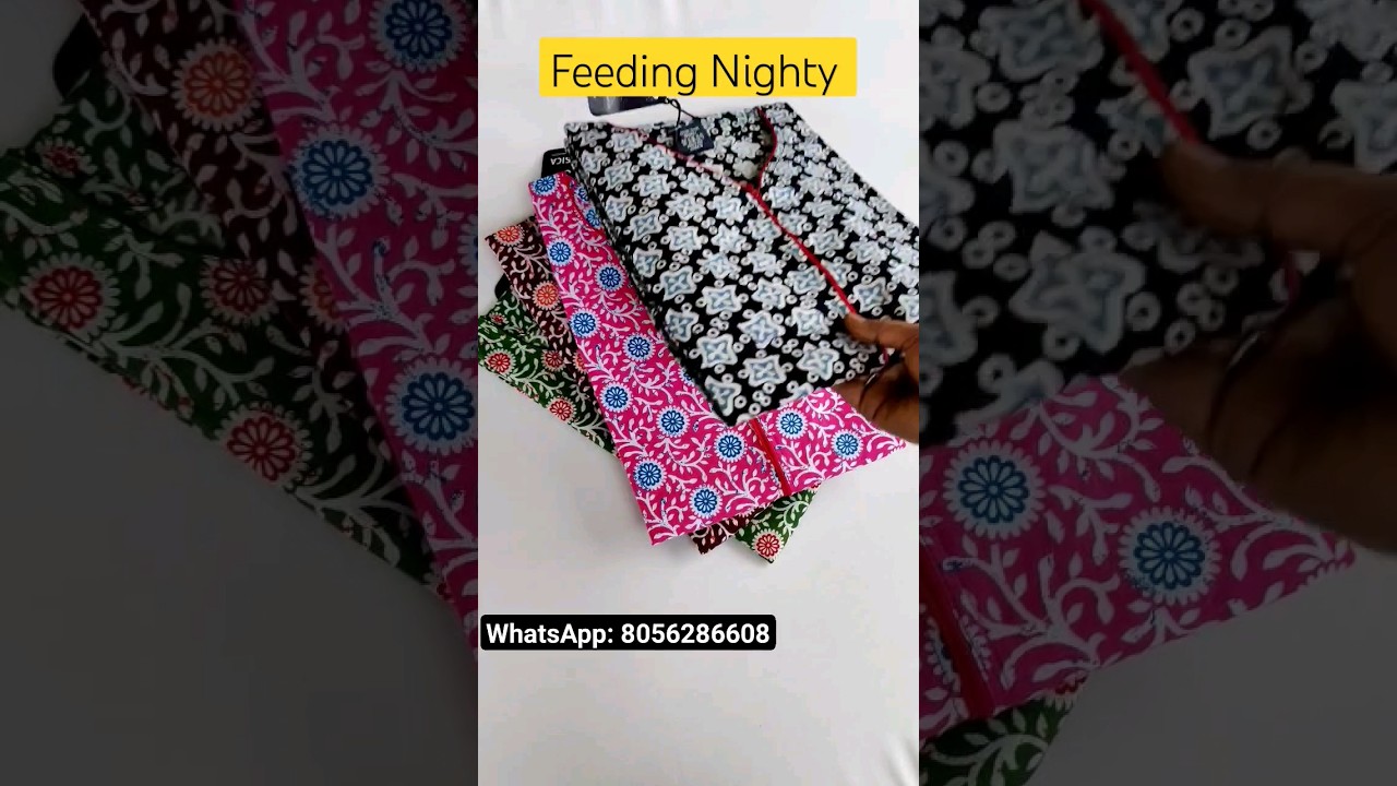 New Cotton Feeding Nighty - Jessica Brand ₹feedingnighty  