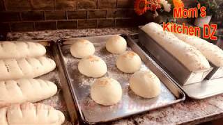 Sandwich bread and burger bread made with the same dough