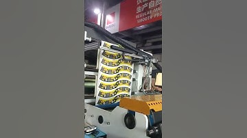 7 colors  Flexo Printing  Machine working with punching  cutting Machine  for Paper bowls #printing
