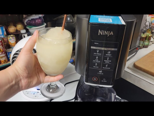 Wine slushy. Ninja Creami. Great for hot evening and extremely easy to  make! 