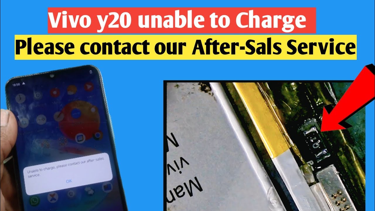 Vivo y20 unable to charge please contact  our after-sales service