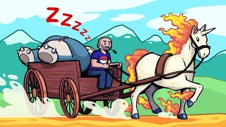 Pokemon but it's Oregon Trail