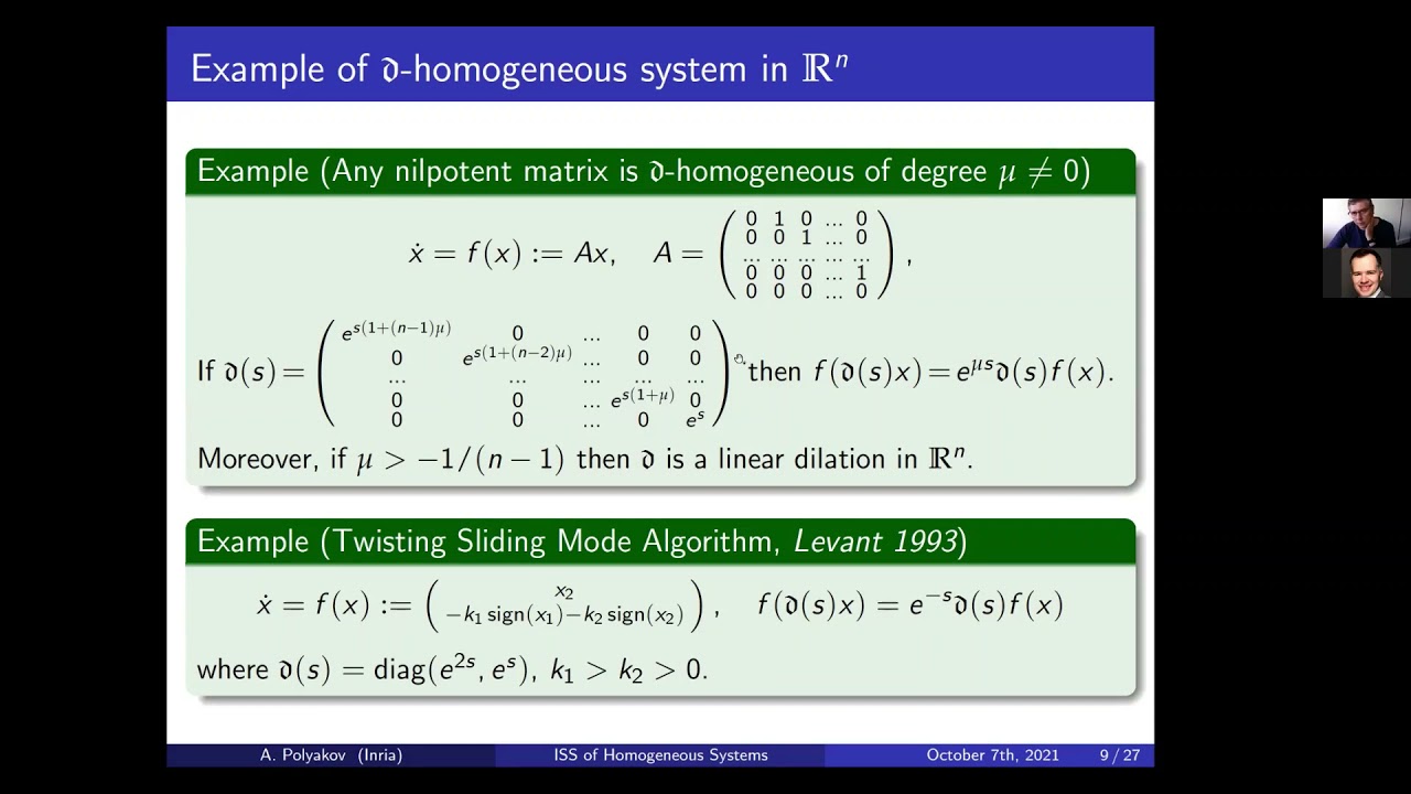 A. Polyakov. On Input-to-State Stability of Homogeneous Evolution ...