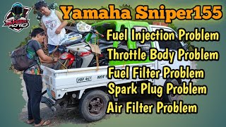 Yamaha Sniper155 Fuel Injection Problem || Throttle Body || Fuel Filter || Sharky Moto