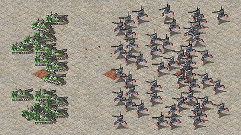 Apocalypse vs Robot Tanks - Same Cost - Red Alert 2