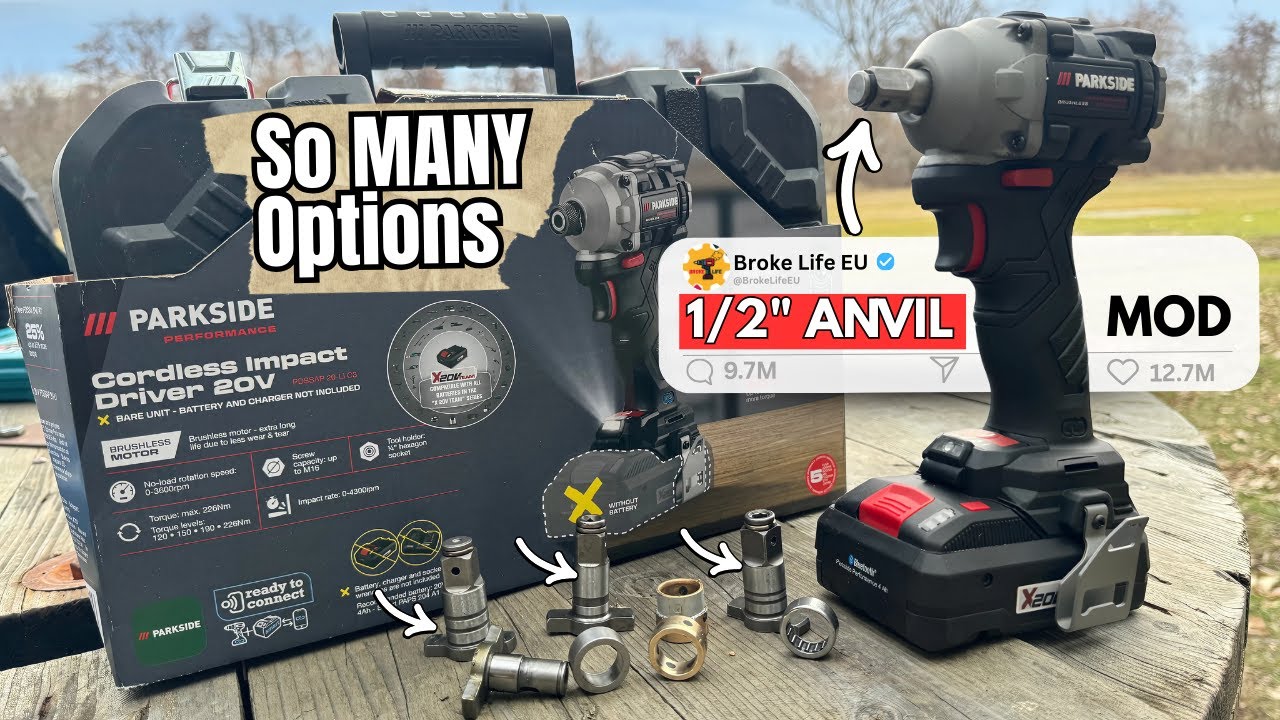 Узнайте о своих возможностях! Parkside PDSSAP B2 B3 C3 20V, переделанный в наковальню. Выберите п...