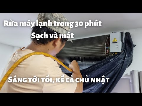 Sài Gòn – Vệ sinh/Rửa máy lạnh trong 30 phút: Sạch và mát, Sáng tới tối kể cả chủ nhật, 200k