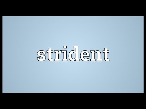 Video: Stridents là gì?