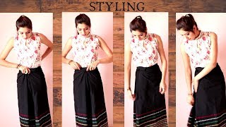 4 Easy ways to wear Wrap skirt (Hindi)