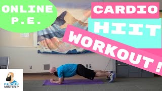 Cardio HIIT Workout // Online Physical Education Workout and Mental Health // (Online Learning)
