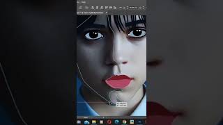 Wednesday Addams vector portrait in Adobe illustrator #short #viral #adobeillustrator