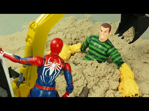 Sandman Prison Break vs Spider-man in Spider-verse | Figure Stop Motion