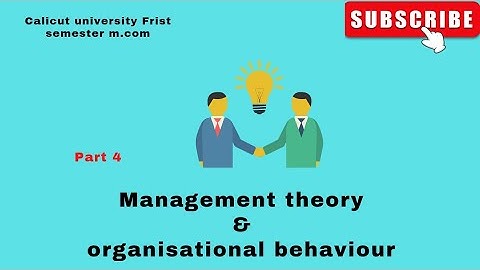 Calicut university first semester m.com / management theory & OB