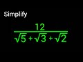 Nice Square Root Math Simplification | Rationalisation!!!