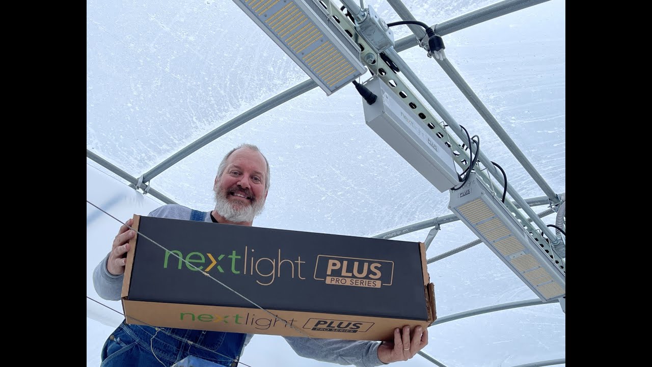 LED Grow Light install in our hydroponic greenhouse