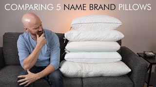 Comparing Five Name-Brand Pillows Casper Sealy Sleep Number Snugglepedic Tempur-Pedic