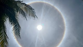 Incredible Solar Halo Caught On Camera Rare Phenomenon Seen A Solar Halo?