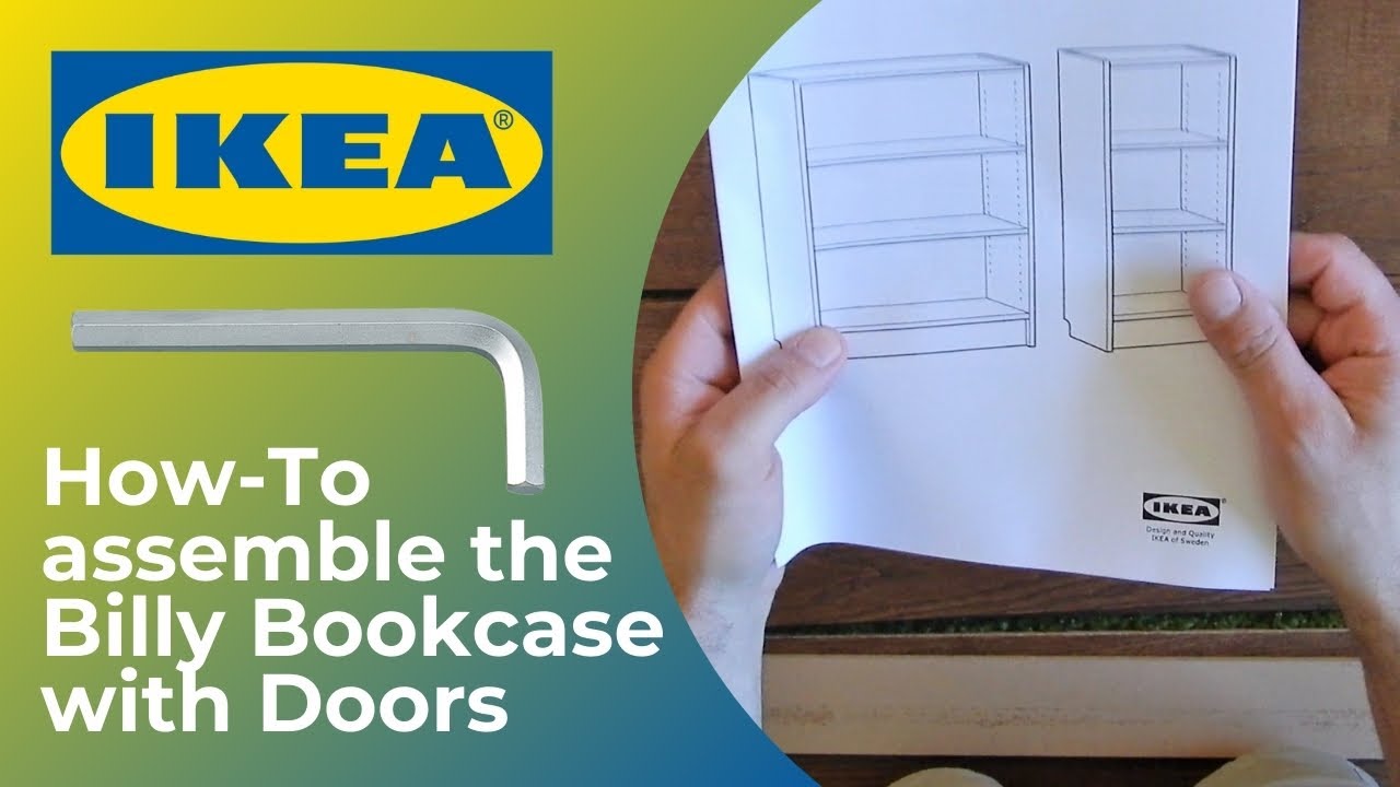 How To Assemble A Ikea Billy Bookcase Book Shelf With Doors