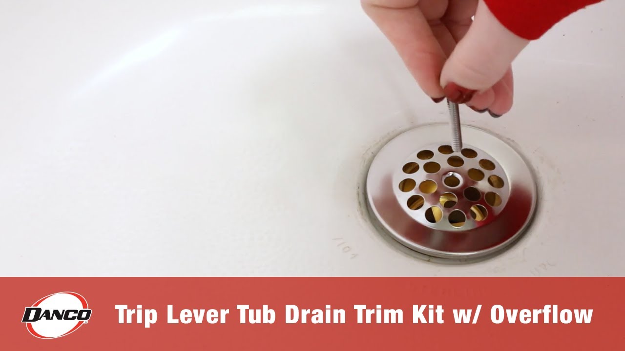 Trip Lever Tub Drain Trim Kit with Overflow in Chrome YouTube