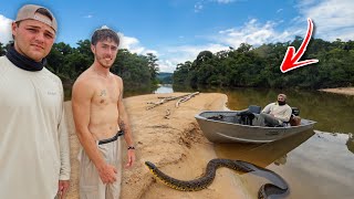 Surviving 48hrs TRAPPED in the AMAZON JUNGLE!? (survival challenge)