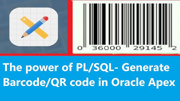 Oracle Apex- Barcode/QR code generation system